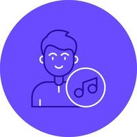 Music Duo tune color circle Icon vector