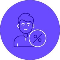 Percentage Duo tune color circle Icon vector