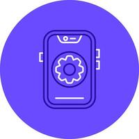 Settings Duo tune color circle Icon vector