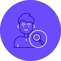 Search Duo tune color circle Icon vector