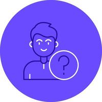 Question Duo tune color circle Icon vector
