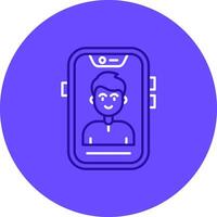 User Duo tune color circle Icon vector