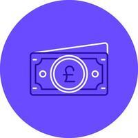 Pound Duo tune color circle Icon vector