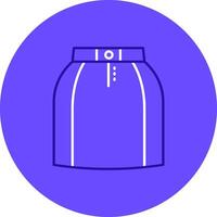 Mini skirt Duo tune color circle Icon vector