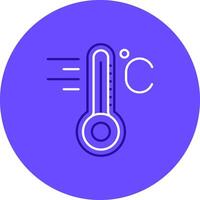 temperatura dúo melodía color circulo icono vector