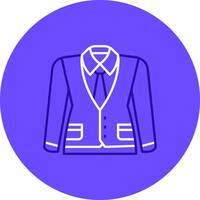 Waistcoat Duo tune color circle Icon vector