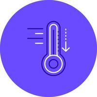 Cold Duo tune color circle Icon vector