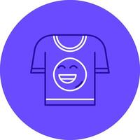 t camisa dúo melodía color circulo icono vector