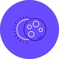 eclipse dúo melodía color circulo icono vector