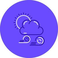 Weather Duo tune color circle Icon vector