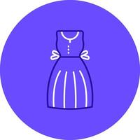 vestido de verano dúo melodía color circulo icono vector