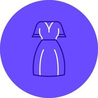 Women dress Duo tune color circle Icon vector