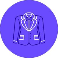 chaqueta de sport dúo melodía color circulo icono vector