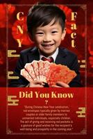 Chinese New Year Fact About Red Envelope for Pinterest Graphic template