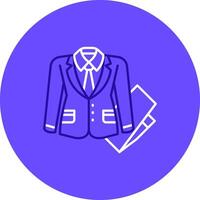 Business suit Duo tune color circle Icon vector