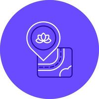 Meditation Duo tune color circle Icon vector