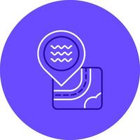 Pool Duo tune color circle Icon vector