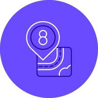 Eight Duo tune color circle Icon vector