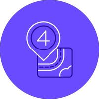 Four Duo tune color circle Icon vector