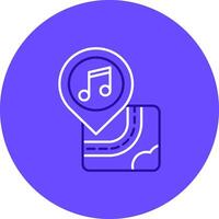 Concert Duo tune color circle Icon vector