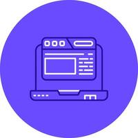 Browser Duo tune color circle Icon vector