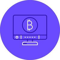 Bitcoin Duo tune color circle Icon vector