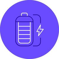 Battery Duo tune color circle Icon vector