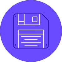 Floppy disk Duo tune color circle Icon vector