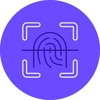 Finger print Duo tune color circle Icon vector