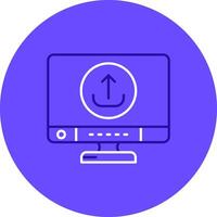 Upload Duo tune color circle Icon vector