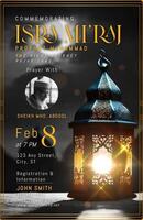 Commemorating Isra Miraj Praying Event Poster Template