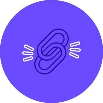 enlace dúo melodía color circulo icono vector