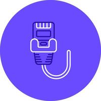 Ethernet Duo tune color circle Icon vector