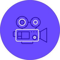 Video camera Duo tune color circle Icon vector