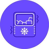 Ice maker Duo tune color circle Icon vector