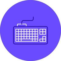 Keyboard Duo tune color circle Icon vector