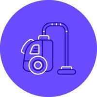 Vacuum cleaner Duo tune color circle Icon vector