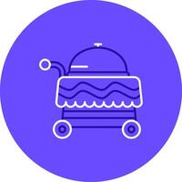 Cart Duo tune color circle Icon vector