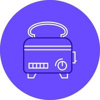 Toaster Duo tune color circle Icon vector