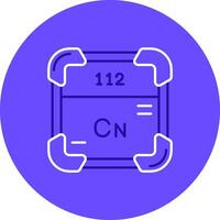 copernicium dúo melodía color circulo icono vector