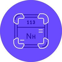 Nihonium Duo tune color circle Icon vector