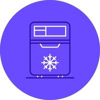 refrigerador dúo melodía color circulo icono vector