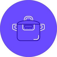 Pressure cooker Duo tune color circle Icon vector