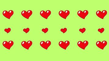 2d heart love concept video