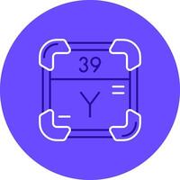 Yttrium Duo tune color circle Icon vector