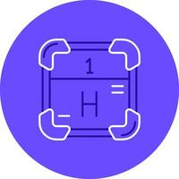 Hydrogen Duo tune color circle Icon vector