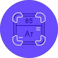 astatine dúo melodía color circulo icono vector