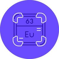 Europium Duo tune color circle Icon vector