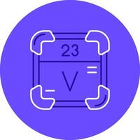 Vanadium Duo tune color circle Icon vector
