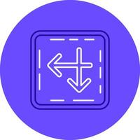 Intersect Duo tune color circle Icon vector